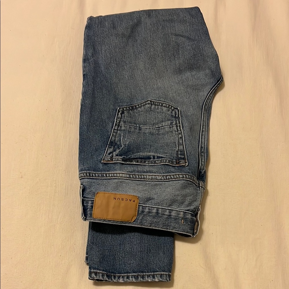 PacSun Relaxed Blue Jeans with Signature Fading